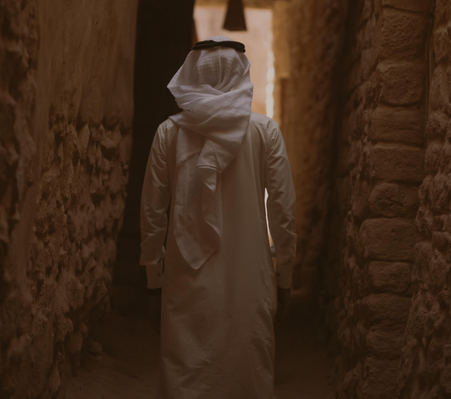 Man in the old town